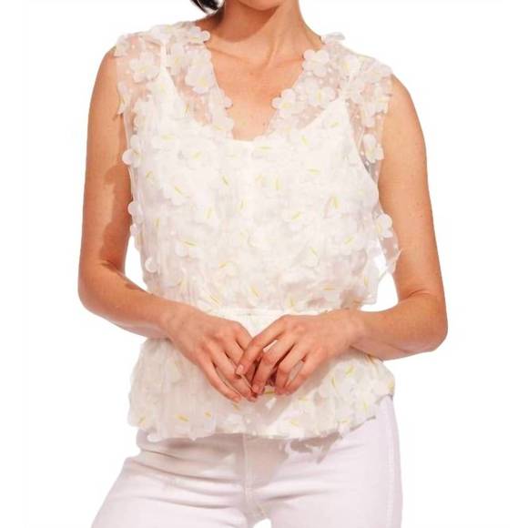 NEW EVA FRANCO glory top in daffodil petal - Picture 3 of 4